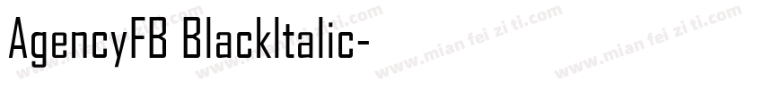 AgencyFB Blackltalic字体转换